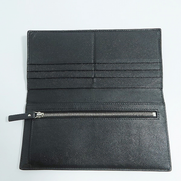 実際に弊社で買取させて頂いたSAINT LAURENT PARIS/サンローラン 二つ折り 長財布 ブラックの画像 2枚目