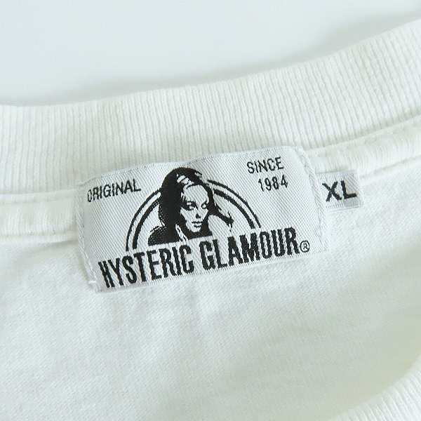 実際に弊社で買取させて頂いたHYSTERIC GLAMOUR/ヒステリックグラマー Tシャツ バックプリント 02212CT11 XLの画像 2枚目