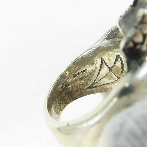 実際に弊社で買取させて頂いた【ギャラ付き】CRAZY PIG/クレイジーピッグ ラージ エビル スカルリング 20号の画像 5枚目