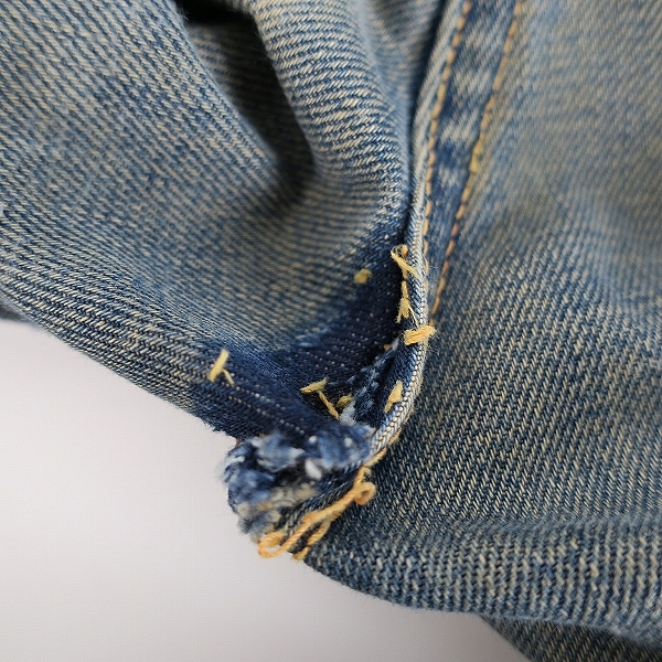 実際に弊社で買取させて頂いたLEVI'S/リーバイス 1937年 501XX 復刻 片面BIG E 均等V ボタンフライ フラットボタン デニムパンツ 37501/W32の画像 8枚目