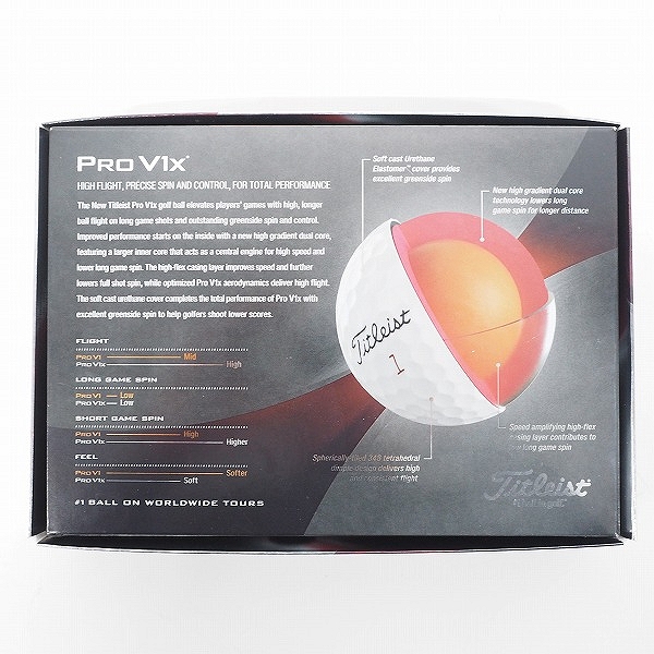 実際に弊社で買取させて頂いた 【未使用】Titleist/タイトリスト PRO V1x ゴルフボール ホワイト 1ダース の画像 4枚目