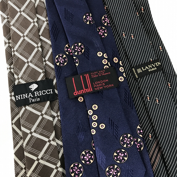 実際に弊社で買取させて頂いた【おまとめ】LANVIN/dunhill/NINA RICCI 等 ネクタイの画像 1枚目
