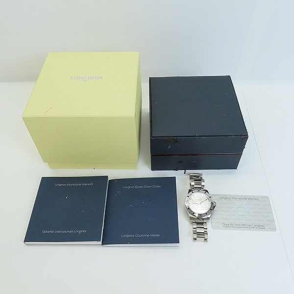 実際に弊社で買取させて頂いたLONGINES/ロンジン ハイドロ コンクエスト クォーツ 腕時計 L36404【動作未確認】の画像 8枚目