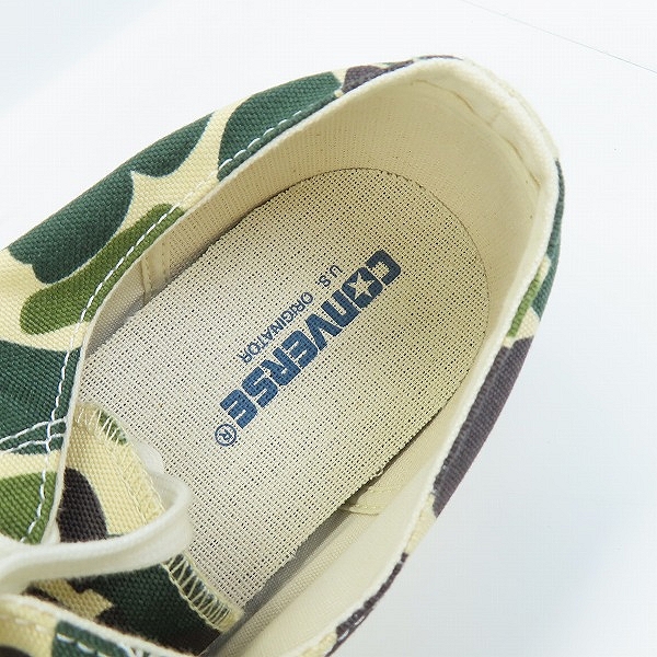実際に弊社で買取させて頂いたCONVERSE/コンバース JACK PURCELL ジャックパーセル カモ スニーカー 1SD093/28.0の画像 4枚目