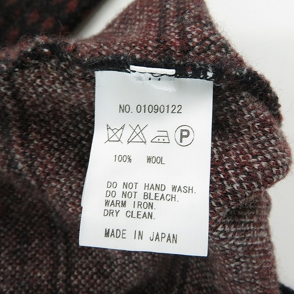 実際に弊社で買取させて頂いたFACTOTUM/ファクトタム アシンメトリージャガードニット 01090122の画像 3枚目