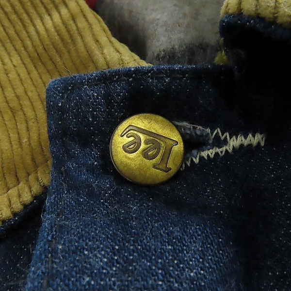 実際に弊社で買取させて頂いたTHE REAL McCOY'S×Lee/リアルマッコイズ×リー 91-LJ ブランケット デニム カバーオール/34の画像 5枚目