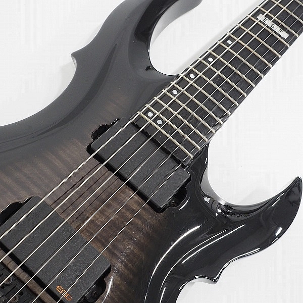 実際に弊社で買取させて頂いた★ESP/イーエスピー E-II FRX FM See Thru Black Sunburst 変形エレキギター ENG搭載 ハードケース付きの画像 5枚目