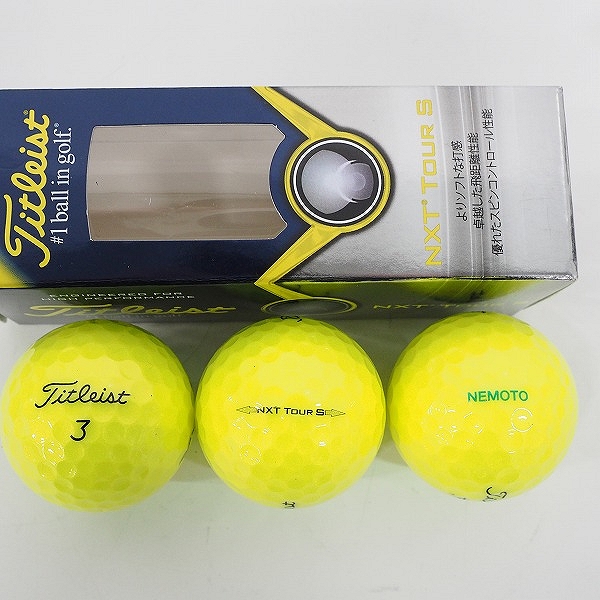 実際に弊社で買取させて頂いた【未使用/オウンネーム】Titleist/タイトリスト NXT TOUR S・VELOCITY ゴルフボール 計1ダースの画像 2枚目