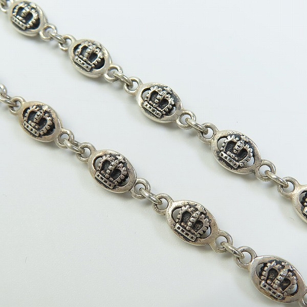 実際に弊社で買取させて頂いたJustin Davis/ジャスティンデイビス QE2 クラウン チェーンネックレス SNJ120の画像 4枚目
