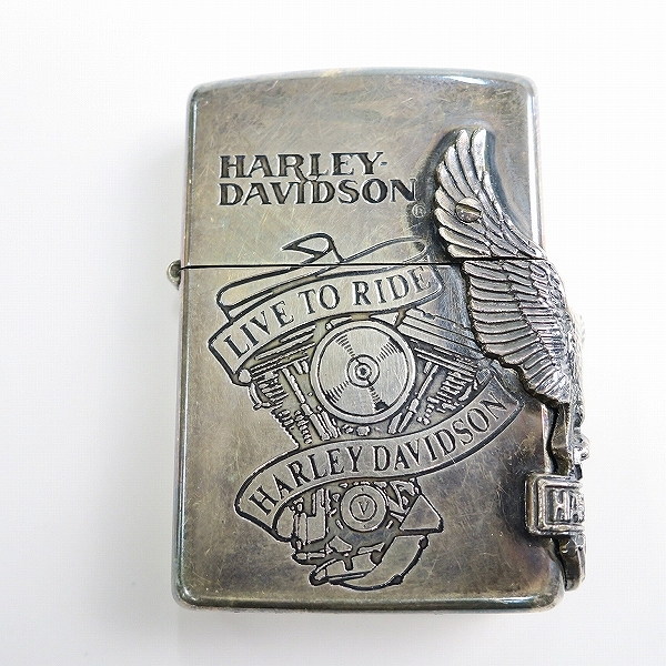 実際に弊社で買取させて頂いたZIPPO/ジッポー HARLEY DAVIDSON/ハーレーダビッドソン サイドメタル 1995年製 の画像 1枚目