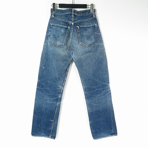 実際に弊社で買取させて頂いたLEVIS/リーバイス ドーム型ツープロング/均等V/片面ビッグE/隠しリベット/Vステッチ ベルトループセンター ヴィンテージ デニムの画像 1枚目