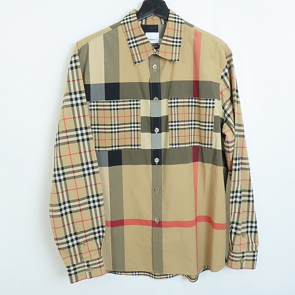 実際に弊社で買取させて頂いたBURBERRY/バーバリー　クレイジーパターンノバチェックシャツ 20AW 8032268 L