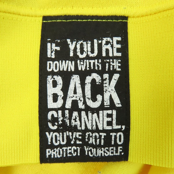 実際に弊社で買取させて頂いたBack Channel/バックチャンネル スウェット センターアーチロゴ イエロー Lの画像 5枚目