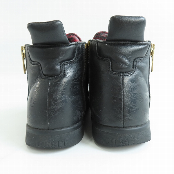 実際に弊社で買取させて頂いたDIESEL/ディーゼル サイドジップ レザー ハイカットスニーカー 27の画像 1枚目
