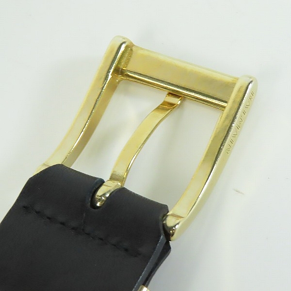 実際に弊社で買取させて頂いたBALMAIN/バルマン ベロア キルティング レザーベルト の画像 2枚目