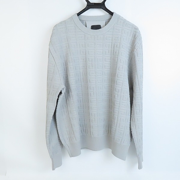 実際に弊社で買取させて頂いた【JPタグ】GIVENCHY/ジバンシー 23SS モノグラム ロゴ総柄 ニットセーター BM90JM4YB1/XL