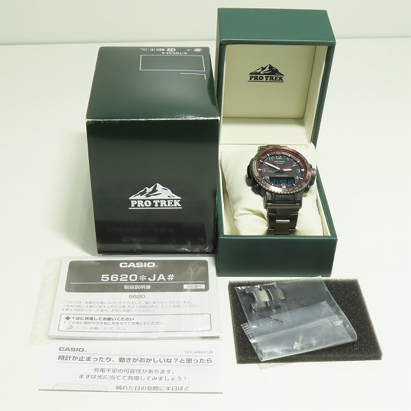 実際に弊社で買取させて頂いたCASIO/カシオ PROTREK/プロトレック 電波ソーラー PRW-50YT-1JFの画像 9枚目