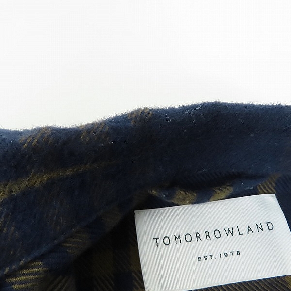 実際に弊社で買取させて頂いたTOMORROWLAND/トゥモローランド  チェック柄 チェスターコート /XLの画像 6枚目