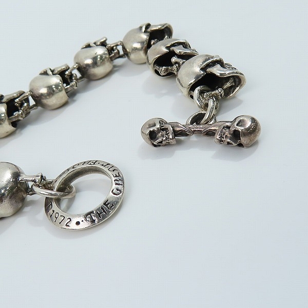 実際に弊社で買取させて頂いたTHE GREAT FROG/ザ グレートフロッグ ラージスカル ブレスレットの画像 4枚目