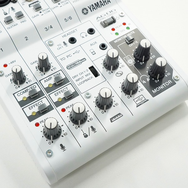 実際に弊社で買取させて頂いたYAMAHA/ヤマハ AG06 ウェブキャスティングミキサー アナログミキサー 通電確認済みの画像 3枚目