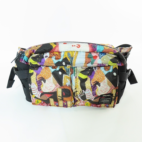 実際に弊社で買取させて頂いたPORTER×DIESEL×横尾忠則/ポーター×ディーゼル×Tadanori Yokoo 30周年限定 2WAY ウエストポーチ ショルダーバッグ