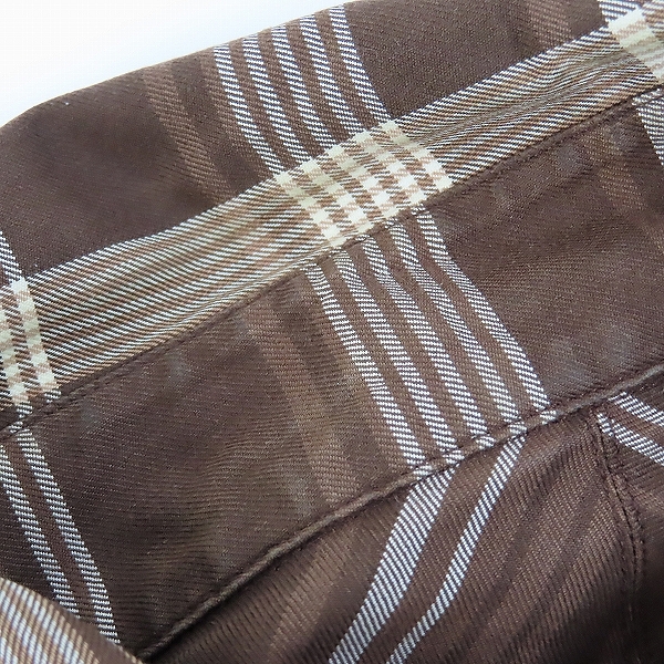 実際に弊社で買取させて頂いたNUMBER NINE/ナンバーナイン アーカイブ 09SS THE LONESOME HEROES期 プルオーバーチェックシャツ S09-NS008B/2の画像 4枚目