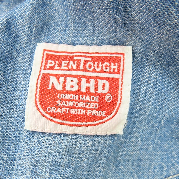 実際に弊社で買取させて頂いたNEIGHBORHOOD/ネイバーフッド  ロゴ ワッペン デニムシャツ /091BENH-SHM03/Lの画像 5枚目