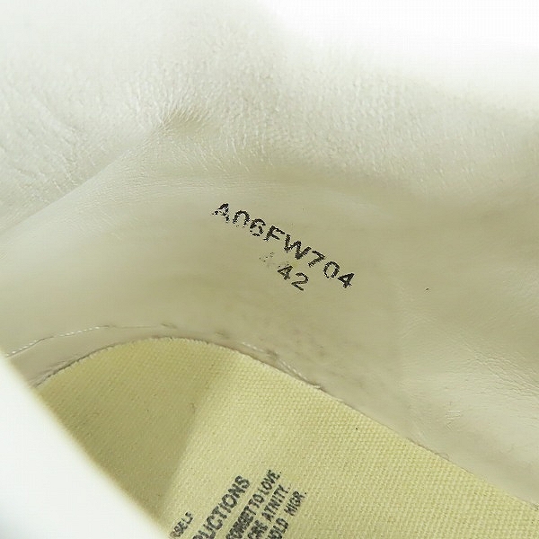 実際に弊社で買取させて頂いたMIHARA YASUHIRO/ミハラヤスヒロ  オリジナルソールスニーカー A06FW704/42の画像 5枚目