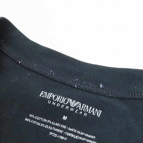 実際に弊社で買取させて頂いたEMPORIO ARMANI/エンポリオアルマーニ UNDERWEAR ロゴプリント 半袖Tシャツ/Mの画像 7枚目
