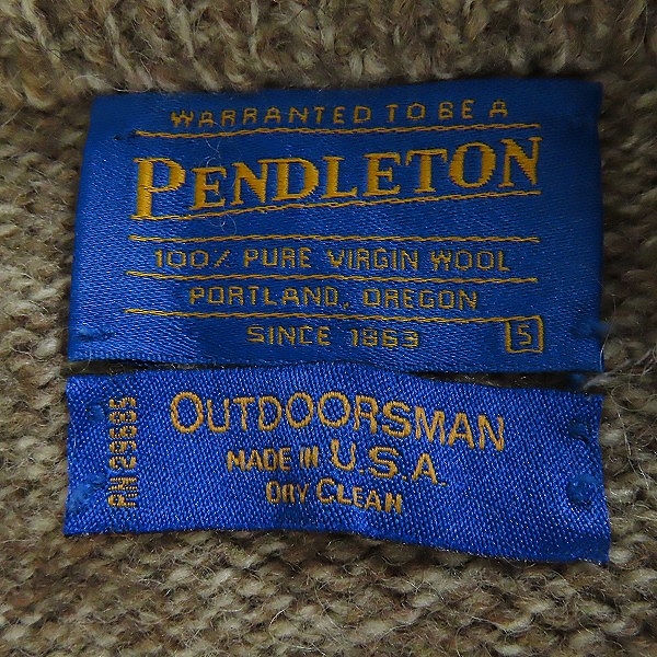 実際に弊社で買取させて頂いたPENDLETON/ペンドルトン OUTDOORSMAN アメリカ製 ハーフジップニットセーター Sの画像 2枚目