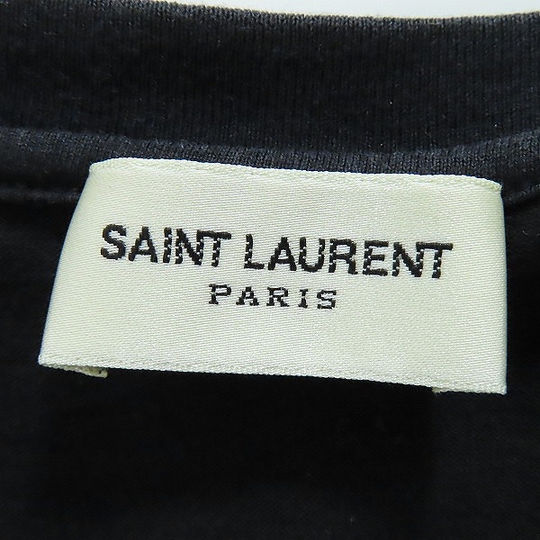 実際に弊社で買取させて頂いた【JPタグ】Saint laurent paris/サンローランパリ ミニロゴ 半袖 Tシャツ/カットソー ブラック/黒 464572 YB2DQ/Sの画像 2枚目