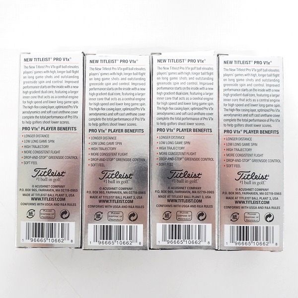 実際に弊社で買取させて頂いた【未使用】Titleist/タイトリスト PRO V1x ゴルフボール ホワイト 1ダースの画像 3枚目