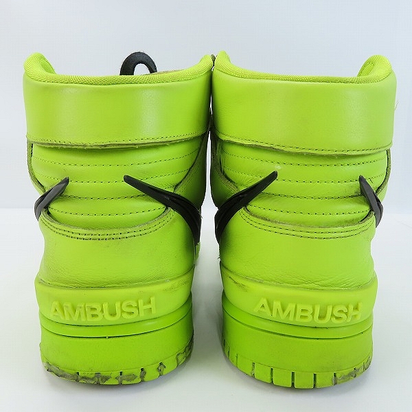 実際に弊社で買取させて頂いたNIKE×AMBUSH/ナイキ×アンブッシュ DUNK HIGH FLASH LIME/ダンク ハイ フラッシュ ライム CU7544-300/28の画像 1枚目