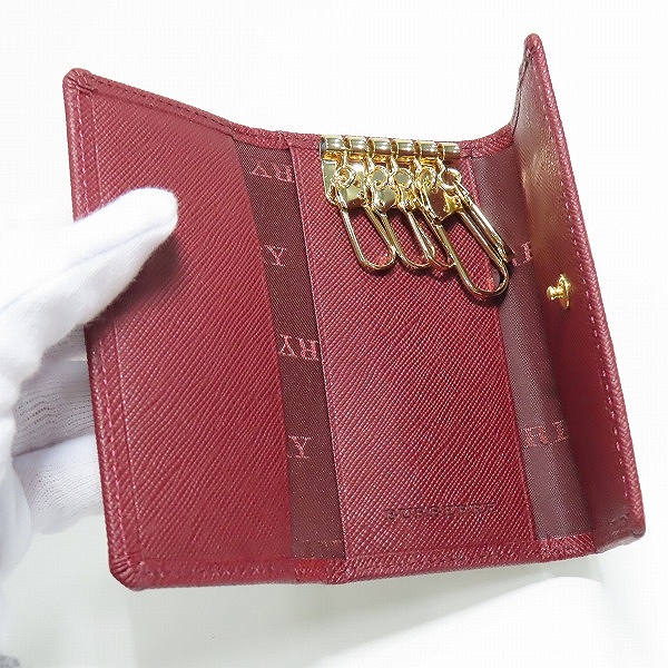 実際に弊社で買取させて頂いたBURBERRY/バーバリー バーバリーチェック×レザー キーケース/5連の画像 3枚目