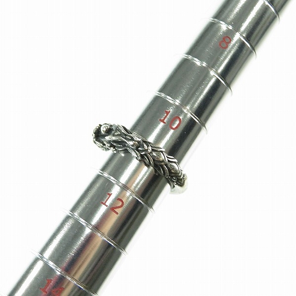 実際に弊社で買取させて頂いたBloody Mary/ブラッディーマリー 青龍 シルバーリング w/ブルーダイヤモンド 11号の画像 8枚目