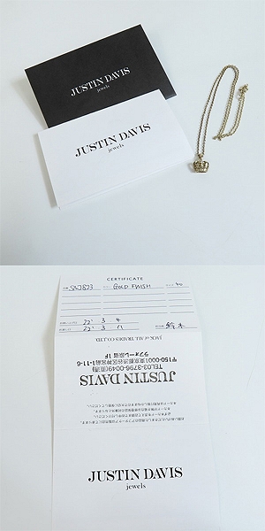 実際に弊社で買取させて頂いた【ギャラ付き】Justin Davis/ジャスティンデイビス Diadem Star クラウンネックレス GOLD FINISH/SNJ823の画像 9枚目