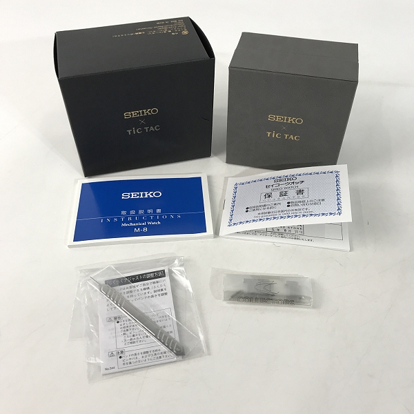 実際に弊社で買取させて頂いたSEIKO×TiCTAC/セイコー×ティックタック 35周年記念 自動巻き 腕時計/ウォッチ 4R35-02R0の画像 8枚目