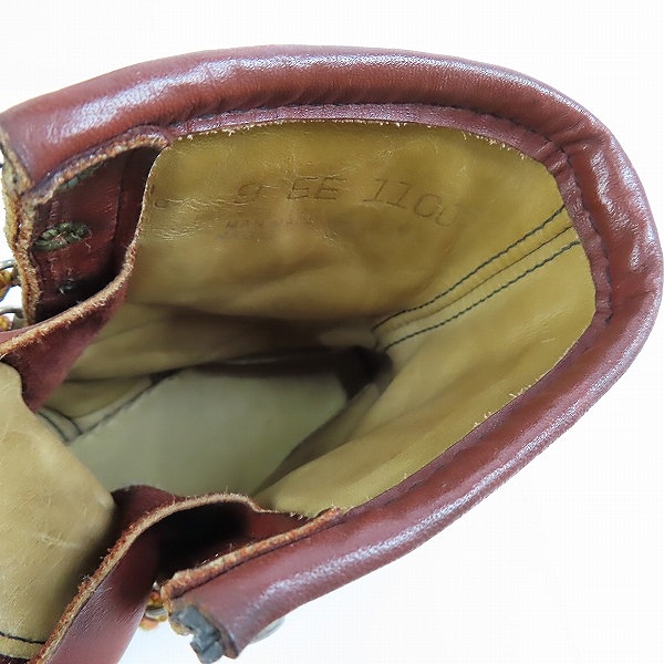 実際に弊社で買取させて頂いたRED WING/レッドウィング ヴィンテージ/ビンテージ 四角犬タグ ブーツ/9EEの画像 4枚目
