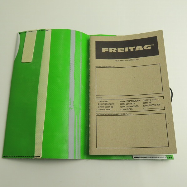 実際に弊社で買取させて頂いたFREITAG/フライターグ 手帳カバー/ノートカバー グリーン/ホワイトの画像 3枚目