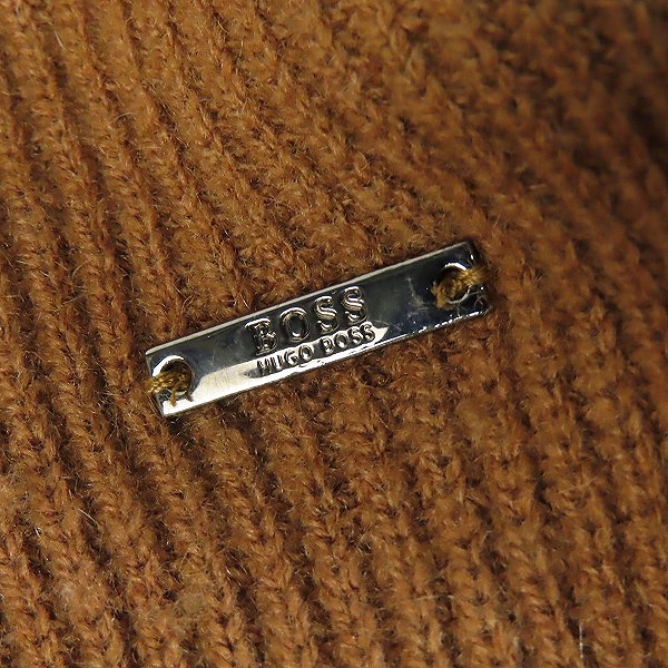 実際に弊社で買取させて頂いたHUGO BOSS/ヒューゴボス ロゴプレート カシミア混 ウール クルーネックニット/Sの画像 5枚目