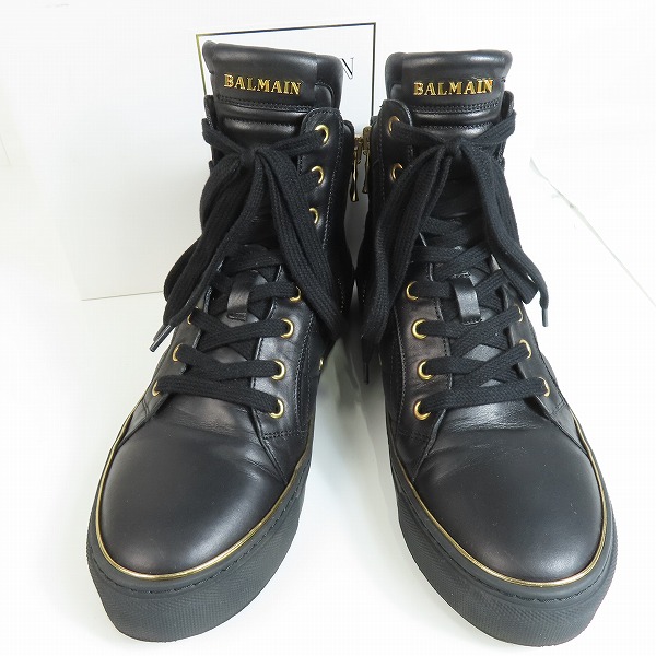 実際に弊社で買取させて頂いたBALMAIN/バルマン サイドジップ キルティング ハイカットスニーカー W6HT324D649-176/41