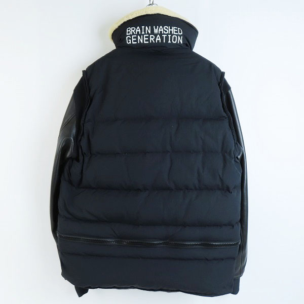 実際に弊社で買取させて頂いたUNDERCOVER/アンダーカバー 17AW ハイネックアームレザーボアブルゾン/ダウンジャケット UCT4202/2の画像 1枚目