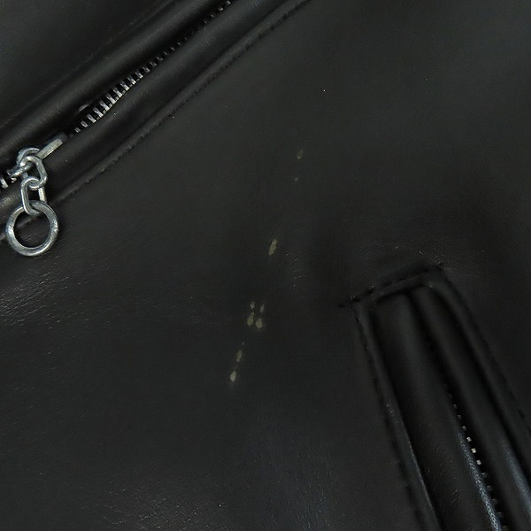 実際に弊社で買取させて頂いたPERFECTO by Schott/パーフェクト バイ ショット ダブルライダースジャケット ブラック/40の画像 6枚目