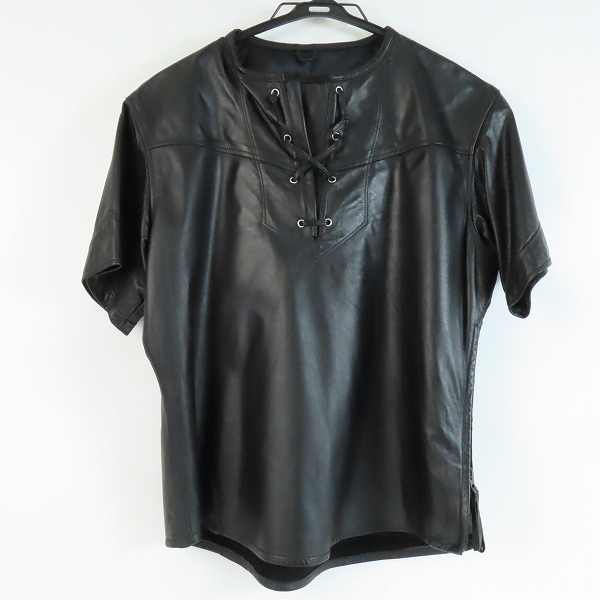 実際に弊社で買取させて頂いたHARLEY-DAVIDSON/ハーレーダビッドソン レザー Tシャツ ブラック/L