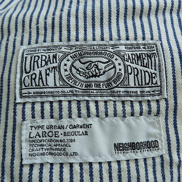 実際に弊社で買取させて頂いたNEIGHBORHOOD/ネイバーフッド ヒッコリーショートパンツ/091ARNH-PTM03/Lの画像 2枚目