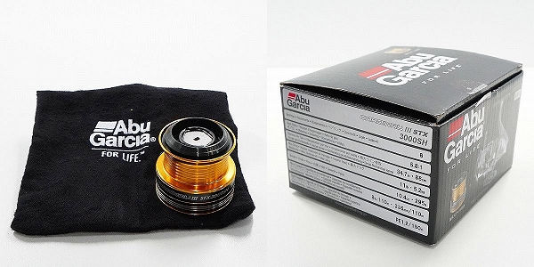 実際に弊社で買取させて頂いたAbuGarcia/アブガルシア CARDINAL III STX 3000SH カーディナル スピニングリール 替えスプール/袋/箱付きの画像 9枚目