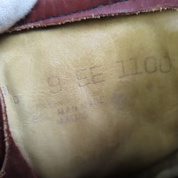 実際に弊社で買取させて頂いたRED WING/レッドウィング ヴィンテージ/ビンテージ 四角犬タグ ブーツ/9EEの画像 5枚目