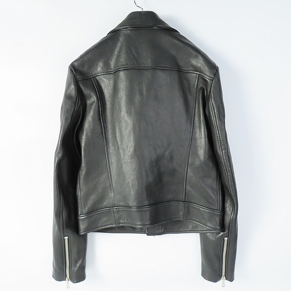 実際に弊社で買取させて頂いたDIESEL BLACK GOLD/ディーゼルブラックゴールド ラムレザーダブルライダースジャケット 48の画像 1枚目