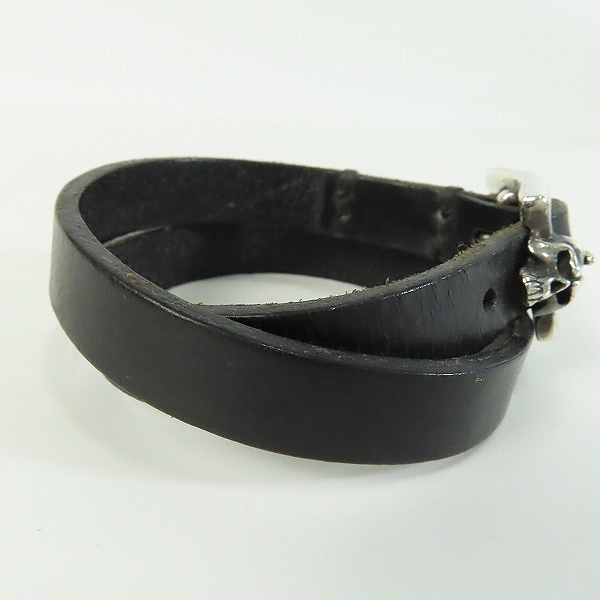 実際に弊社で買取させて頂いた【ギャラ付き】THIRTEEN DESIGNS/サーティーンデザインズ スカル レザー ラップ ブレスレットの画像 4枚目