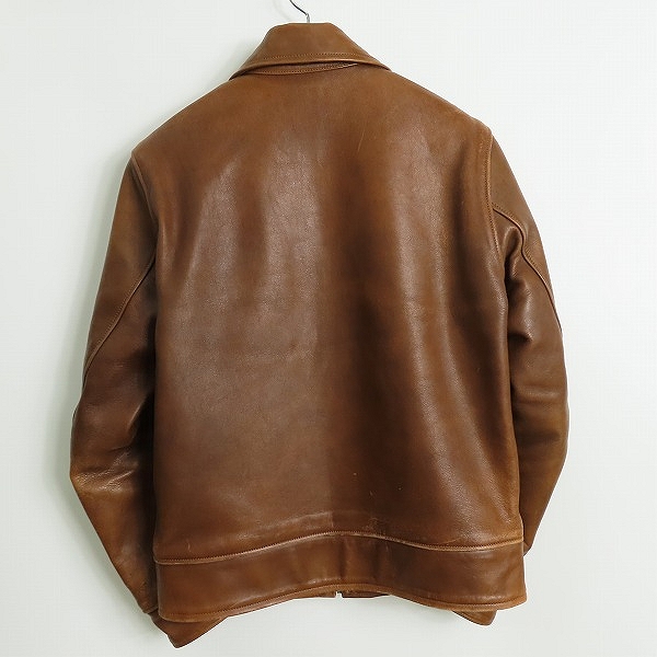 実際に弊社で買取させて頂いたThe REAL McCOYS/リアルマッコイズ HORSEHIDE/ホースハイド スポーツジャケット ブラウン/38の画像 1枚目